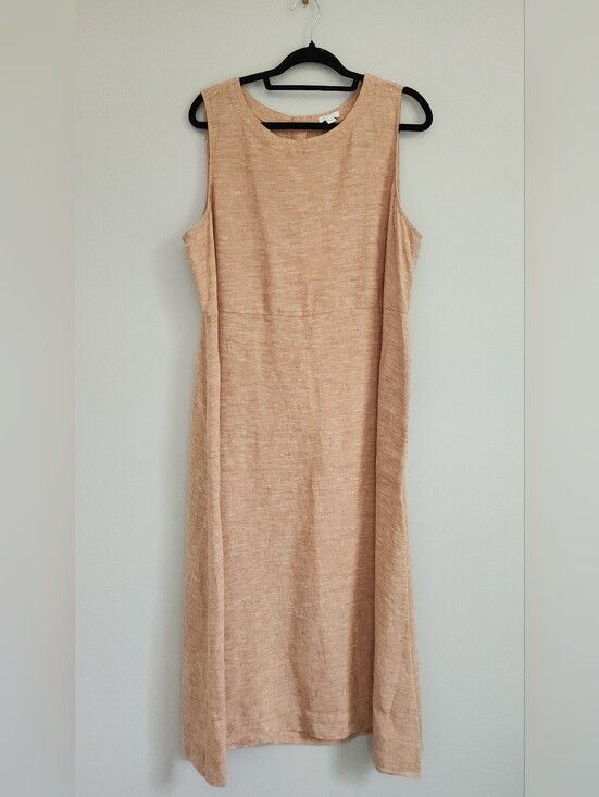 Pure Jill Dresses & Skirts - Pure Jill Sleeveless Maxi Dress in Light Tan